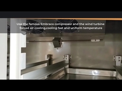 4 portes réfrigérateur commercial vertical 400x600 plateau de boulangerie écran d'ouverture Embraco compresseur