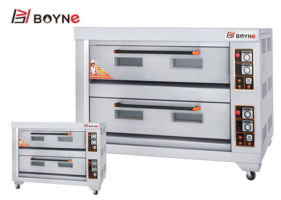 Kitchen Double Layer Six Trays Gas Baking Oven Stainless Steel