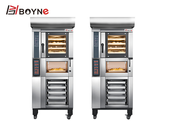 380V Four Trays Bakery Deck Oven With Cabinet Digital Temperature Control