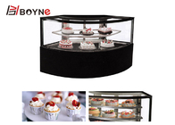Commercial Cake Display Case Air Cooling Fan Shaped Cake Chiller Showcase